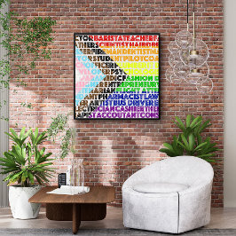 Progressieve Rainbow Flag LGBT Gay Script Poster
