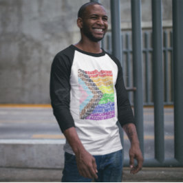 Progressieve Rainbow Flag LGBT Gay Script T-shirt
