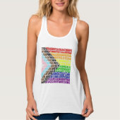 Progressieve Rainbow Flag LGBT Gay Script Tanktop (Voorkant)