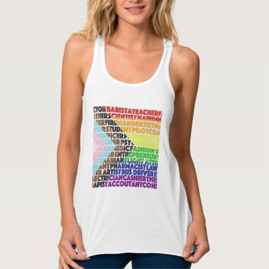 Progressieve Rainbow Flag LGBT Gay Script Tanktop (Voorkant)