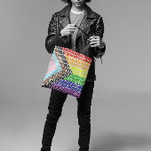 Progressieve Rainbow Flag LGBT Gay Script Tote Bag