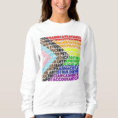 Progressieve Rainbow Flag LGBT Gay Script Trui (Voorkant)