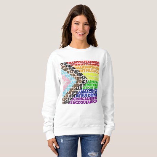 Progressieve Rainbow Flag LGBT Gay Script Trui (Voorkant volledig)