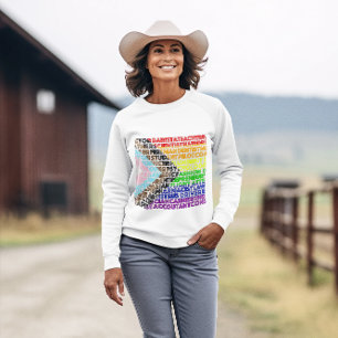 Progressieve Rainbow Flag LGBT Gay Script Trui