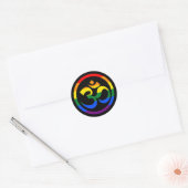 Progressieve Regenboog LGBTQ Goa Community Symbool Ronde Sticker (Envelop)