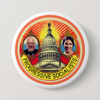 Progressieve socialisten ronde button 7,6 cm