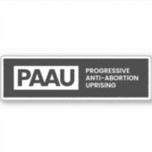 Progressieve stickers tegen abortus (Voorkant)