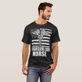 Progressieve Zorgverzekering Amerikaanse vlag T-shirt (Voorkant volledig)