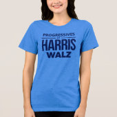 Progressieven voor Harris Walz Tri-Blend Shirt (Voorkant)