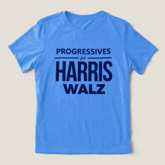 Progressieven voor Harris Walz Tri-Blend Shirt (Design voorkant)