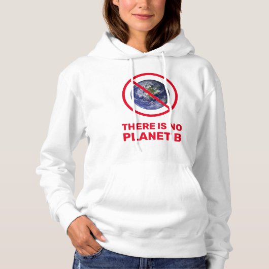 Progressiv No Planet B Climate Activist Protest Hoodie (Voorkant)