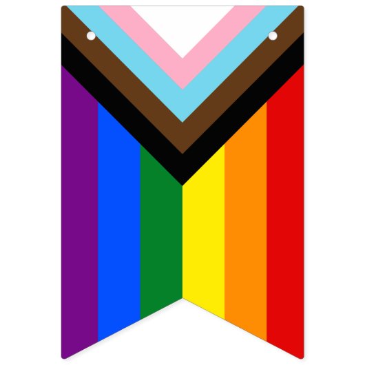 Progressive Pride Flag Bunting Vlaggetjes (Derde vlag)