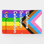 Progressive PRIDE Vlag Banner - Verticaal (Horizontaal)