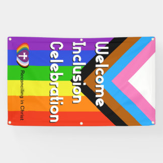 Progressive PRIDE Vlag Banner - Verticaal