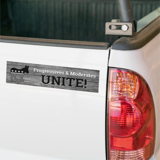 Progressives & Moderates UNITE! Bumpersticker (Op Truck)