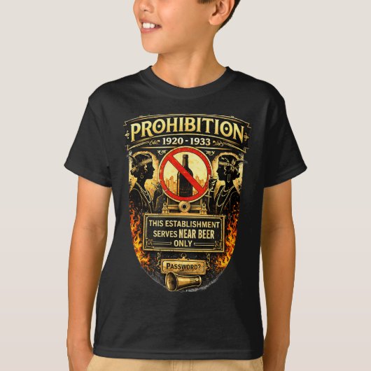 Prohibition Era 1920s Speakeasy American History  T-shirt (Voorkant)