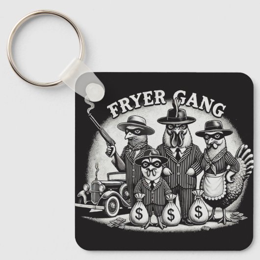 "Prohibition Pullets" Aluminum Keychain (Voorkant)