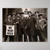 Prohibition Wall Art, Beer Protest, Vintage Wall Poster (Voorkant)