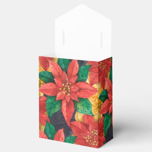 Proinsettias kerstfeestdag bedankdoosjes (Geopend)