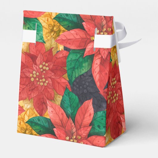 Proinsettias kerstfeestdag bedankdoosjes (Achterkant)