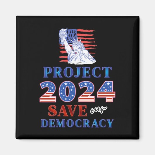 Project 2024 Red onze democratie Magneet (Voorkant)