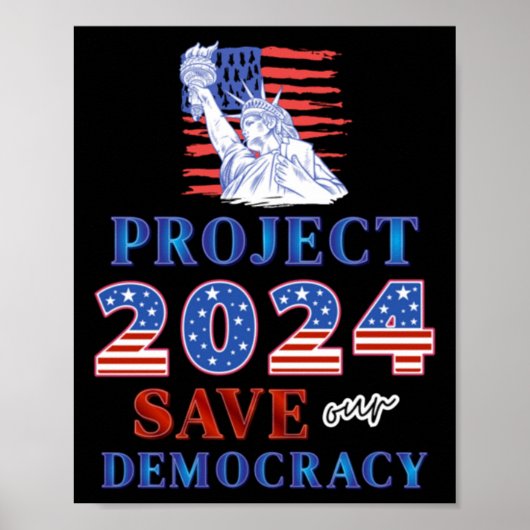Project 2024 Red onze democratie Poster (Voorkant)