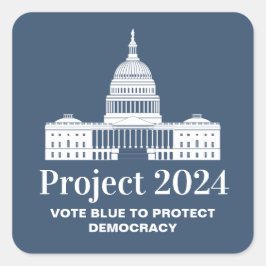Project 2024 Stem voor Democratie Vierkante Sticker