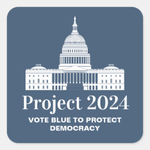 Project 2024 Stem voor Democratie Vierkante Sticker