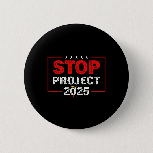 Project 2025 Anti Trump 1 Ronde Button 5,7 Cm (Voorkant)