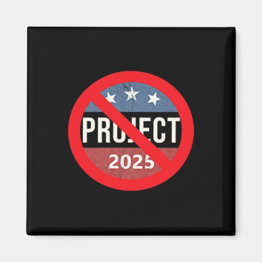 Project 2025 Anti Trump 2 Zijrug &amp; Voorkant Magneet (Voorkant)