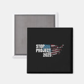 Project 2025 Anti Trump Amerikaanse vlag Magneet (Voorkant / Achterkant)