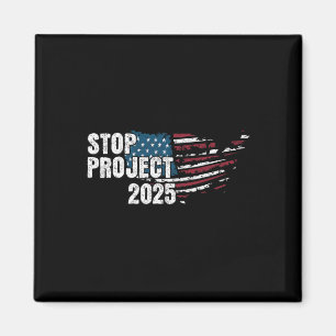 Project 2025 Anti Trump Amerikaanse vlag Magneet