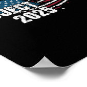 Project 2025 Anti Trump Amerikaanse vlag Poster (Hoek)