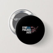 Project 2025 Anti Trump Amerikaanse vlag Ronde Button 5,7 Cm (Voorkant /achterkant)