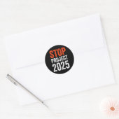 Project 2025 Anti Trump Ronde Sticker (Envelop)