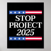 Project 2025 Anti Trump Usa Vlag Politieke Vrouwen Poster (Voorkant)
