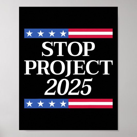 Project 2025 Anti Trump Usa Vlag Politieke Vrouwen Poster (Voorkant)