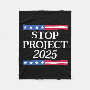 Project 2025 Anti Trump VS vlag politieke vrouwen Fleece Deken