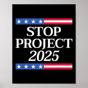 Project 2025 Anti Trump VS vlag politieke vrouwen  Poster