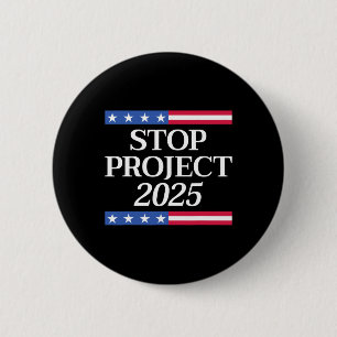 Project 2025 Anti Trump VS vlag politieke vrouwen Ronde Button 5,7 Cm