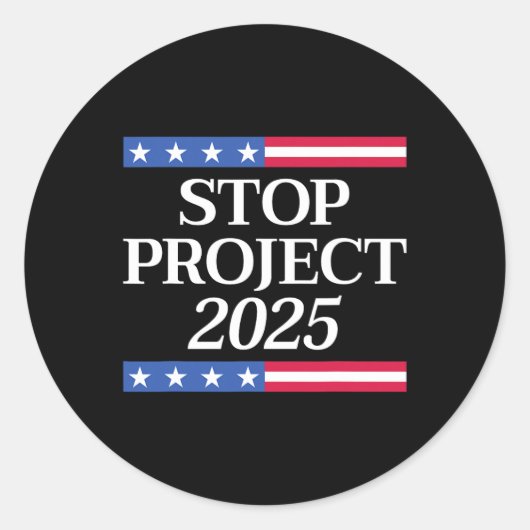Project 2025 Anti Trump VS vlag politieke vrouwen  Ronde Sticker (Voorkant)