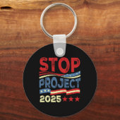 Project 2025 Anti Trump VS vlag politieke vrouwen  Sleutelhanger (Voorkant)