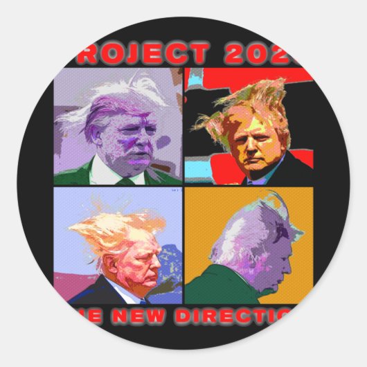 Project 2025 [de nieuwe richting] Actief Ronde Sticker (Voorkant)