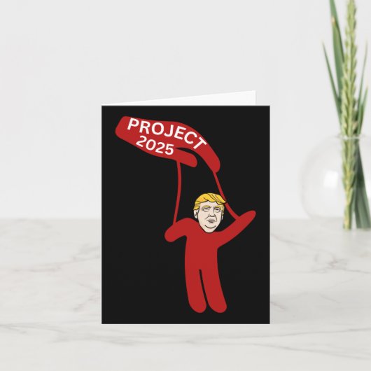 Project 2025 Donald Trump Puppet Kaart (Voorkant)