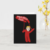 Project 2025 Donald Trump Puppet Kaart (Gele Bloem)