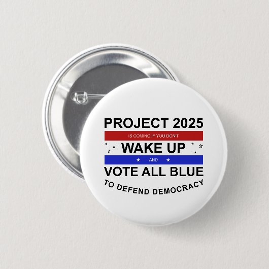 Project 2025 komt eraan ronde button 5,7 cm (Voorkant /achterkant)
