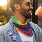 Project 2025 'Stem blauw - red democratie!' QR-cod Ronde Button 5,7 Cm