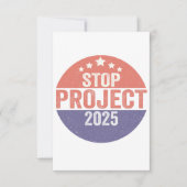 Project 2025 Trump American Patroitic USA Button Save The Date (Voorkant)