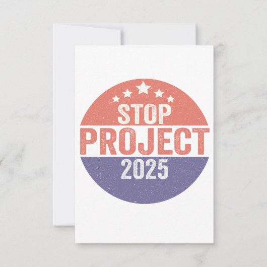 Project 2025 Trump American Patroitic USA Button Save The Date (Voorkant)
