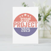 Project 2025 Trump American Patroitic USA Button Save The Date (Staand voorkant)